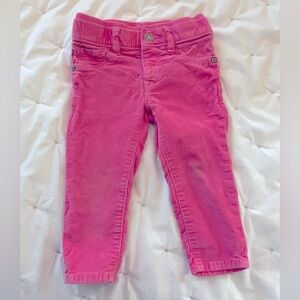 Baby Gap pink velvet jeans, 24mo